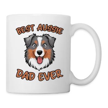 Australian Shepherd Dad Funny Aussie Gift - Mug - white - Right