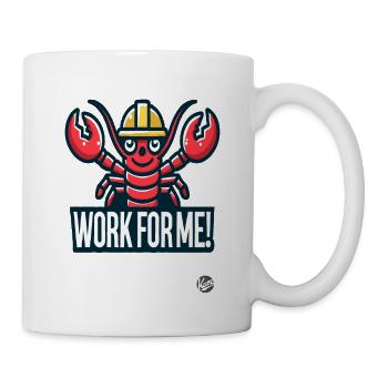 Construction worker Hummer, work for me - Mug - white - Right