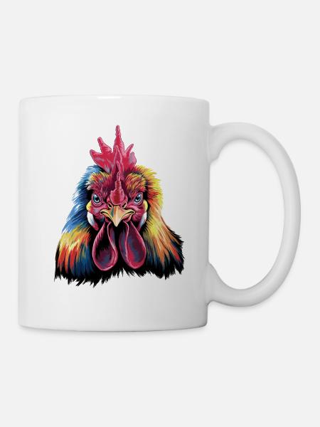 Hahn für einen Hahn Liebhaber Gockel Fan - Tasse - Weiß
