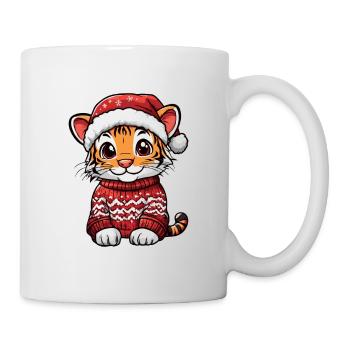 Bande dessinée de Noël Tigre - Mug blanc - blanc - Droite