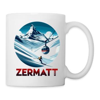 Zermatt Switzerland Ski Holiday Matterhorn Gift Idea - Mug - white - Right