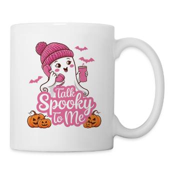 Halloween Ghost Funny Talk Spooky To Me - Tasse - Weiß - Rechts