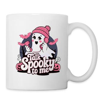 Halloween Ghost Funny Talk Spooky To Me - Tasse - Weiß - Rechts