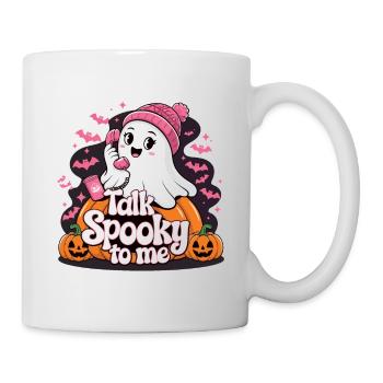 Halloween Ghost Funny Talk Spooky To Me - Tasse - Weiß - Rechts