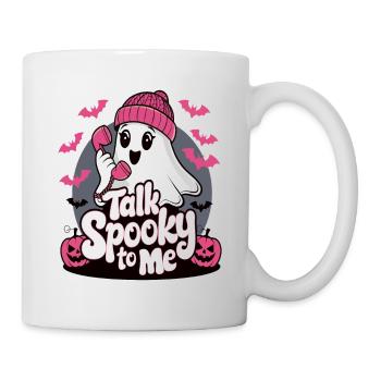Halloween Ghost Funny Talk Spooky To Me - Tasse - Weiß - Rechts
