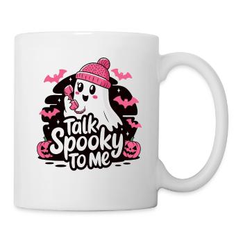 Halloween Ghost Funny Talk Spooky To Me - Tasse - Weiß - Rechts