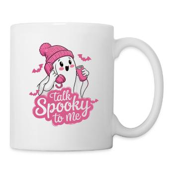Halloween Ghost Funny Talk Spooky To Me - Tasse - Weiß - Rechts