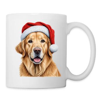 Christmas golden retriever - Mug - white - Right