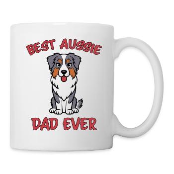 Australian Shepherd Dad Funny Aussie Gift - Mug - white - Right