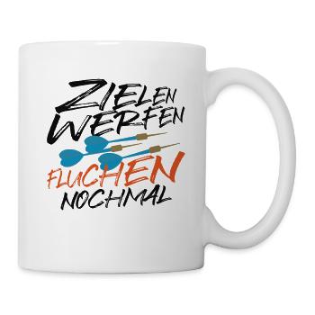 Dart Humor lustiger Spruch - Tasse - Weiß - Rechts
