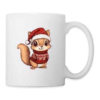 Bande dessinée de Noël écureuil - Mug blanc - blanc - Droite