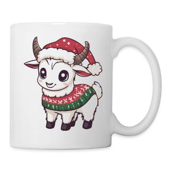 Bande dessinée de Noël Chèvre de montagne - Mug blanc - blanc - Droite