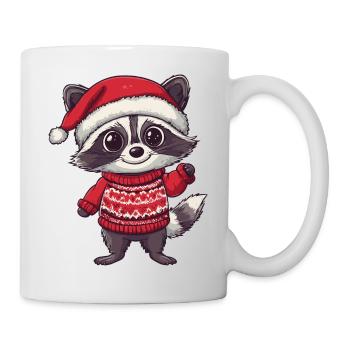 Raccoon Christmas Comic - Mug - white - Right