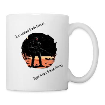 Fight Mars Robot Army - Tasse - Weiß - Rechts