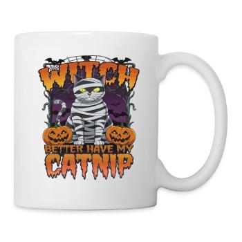 Halloween Cat Forget Candy Give Me A Cat - Mug - white - Right