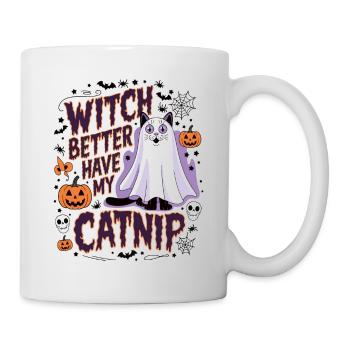 Halloween Cat Forget Candy Give Me A Cat - Mug - white - Right