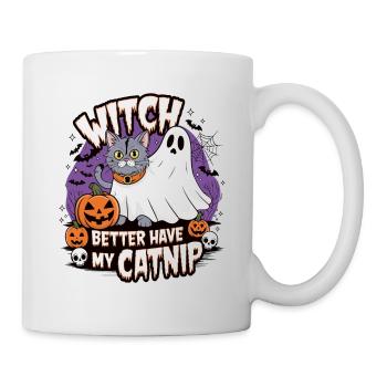 Halloween Cat Forget Candy Give Me A Cat - Mug - white - Right