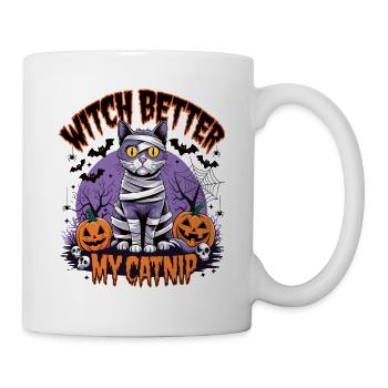 Halloween Cat Forget Candy Give Me A Cat - Mug - white - Right