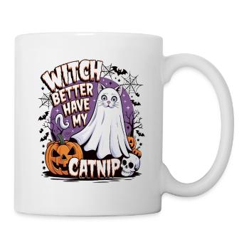 Halloween Cat Forget Candy Give Me A Cat - Mug - white - Right