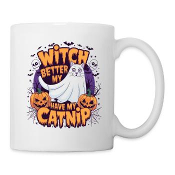 Halloween Cat Forget Candy Give Me A Cat - Mug - white - Right