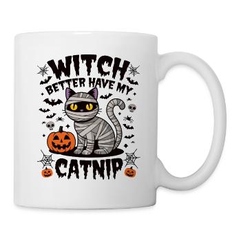 Halloween Cat Forget Candy Give Me A Cat - Mug - white - Right