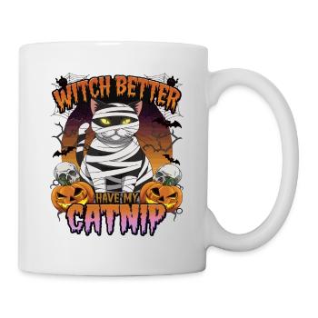 Halloween Cat Forget Candy Give Me A Cat - Mug - white - Right