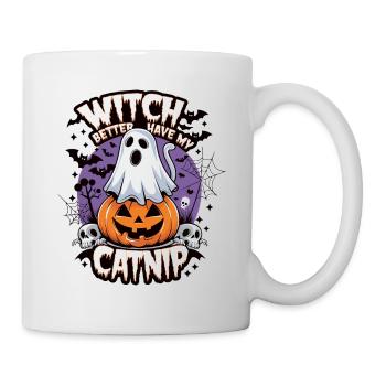 Halloween Cat Forget Candy Give Me A Cat - Mug - white - Right