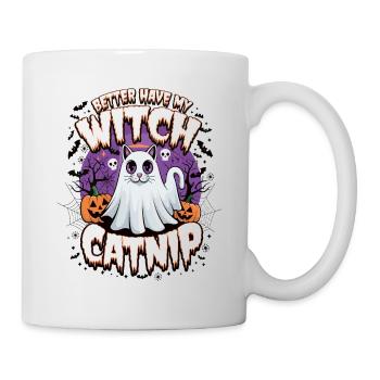 Halloween Cat Forget Candy Give Me A Cat - Mug - white - Right