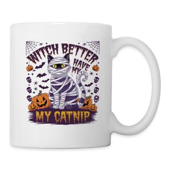Halloween Cat Forget Candy Give Me A Cat - Mug - white - Right