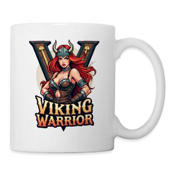 Warrior Spirit and Viking Pride für Wikinger - Tasse - Weiß - Rechts
