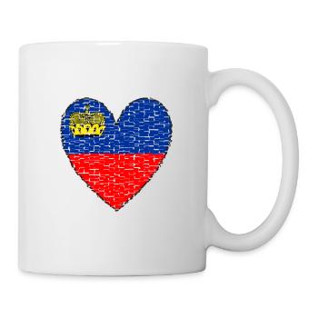 Liechtenstein Flag Heart Travel Holidays Alps - Mug - white - Right