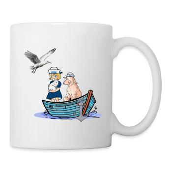 Maritime Girl Sheep North Sea Baltic Sea Travel Boat - Mug - white - Right