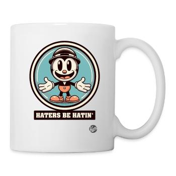 Retro Vintage Cartoon – Haters Be Hatin' - Tasse - Weiß - Rechts
