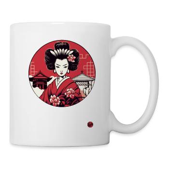 Edo Geisha – L’élégance japonaise - Mug blanc - blanc - Droite