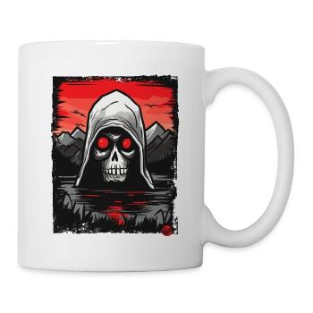Crâne Faucheuse - Mug blanc - blanc - Droite