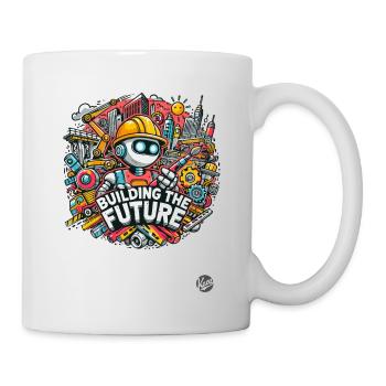 Shaping the future of construction robots - Mug - white - Right