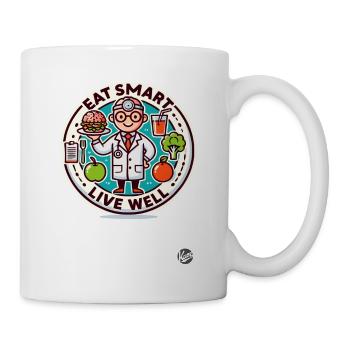 Eat Smart, Live Healthy: Brain Burger - Mug - white - Right