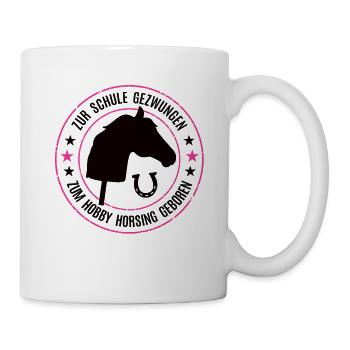 Hobby Horsing Steckenpferde Dressur Reiten Horses - Tasse - Weiß - Rechts
