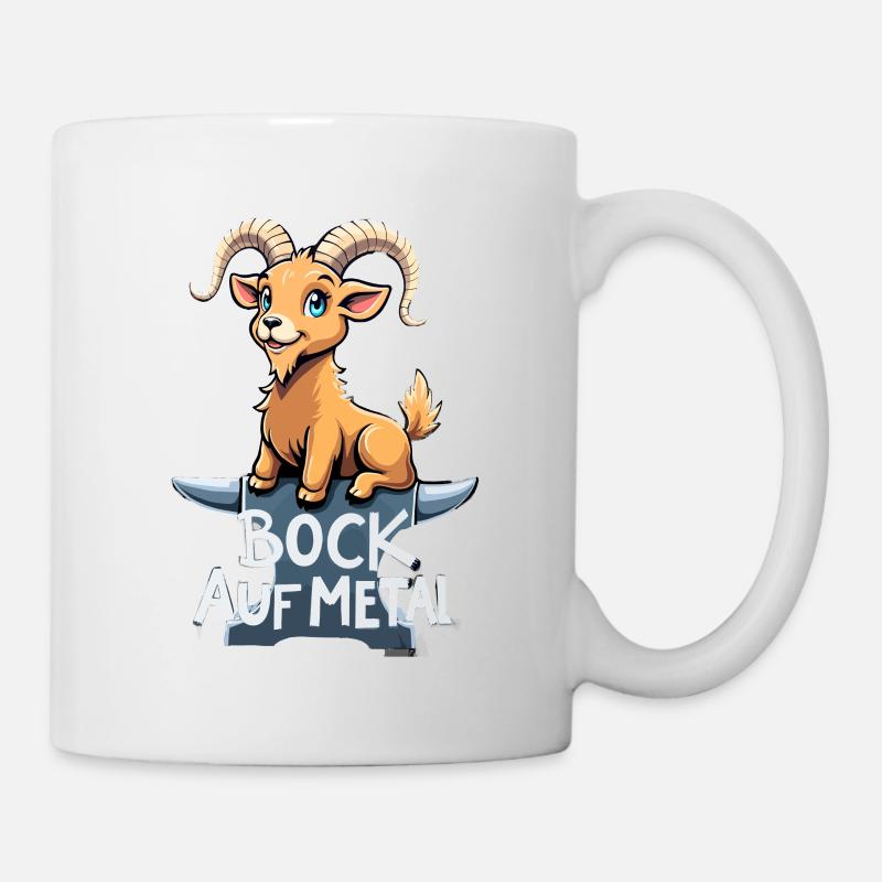 Bock auf Metal - Tasse - Weiß