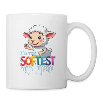 Niedliches Schaf Ich bin das weichste - Tasse - Weiß - Rechts