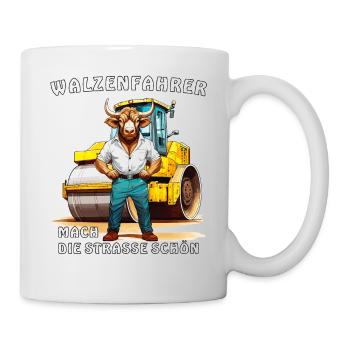 WALZENFAHRER MACH DIE STRASSE SCHÖN - Tasse - Weiß - Rechts