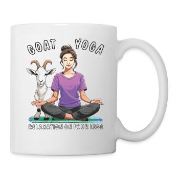 ZIEGENYOGA RELAXATION ON FOUR LEGS - Tasse - Weiß - Rechts