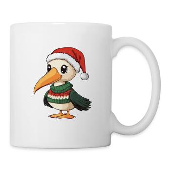 Pelikan Vogel Weihnachten Comic - Tasse - Weiß - Rechts