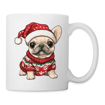 Buldog Français Chien Noël - Mug blanc - blanc - Droite