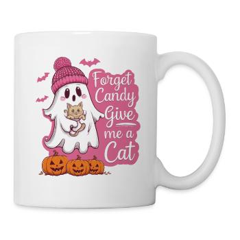 Halloween Cat Forget Candy Give Me A Cat - Mug - white - Right