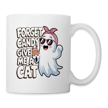 Halloween Cat Forget Candy Give Me A Cat - Mug - white - Right