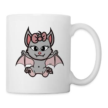 Chauve-souris Chauve-souris Enfant Enfants Halloween Bébé - Mug blanc - blanc - Droite