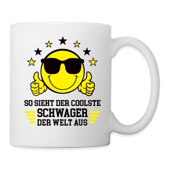 So Sieht Der Coolste Schwager Der Welt Aus - Tasse - Weiß - Rechts