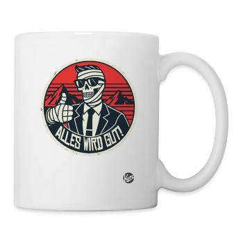 Thumbs Up Skeleton Mummy: Everything Will Be Fine - Mug - white - Right