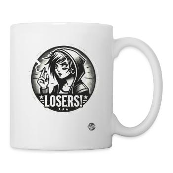 Edgy Alternative Goth Punk Girl: Losers - Mug - white - Right